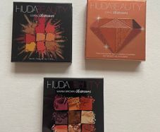 Huda beauty palette topaz coral warm brown obsessions
