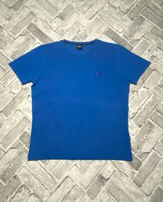 Hugo Boss Mens Short Sleeve T-Shirt Blue Large