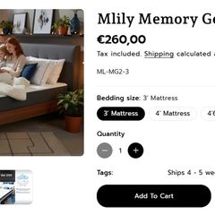 Single Mattress - MLILY Gel 200