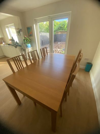 Extendable table and chairs