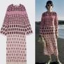 Zara Bloggers Insta Famous Pink Geometric Print Long Dress  Size XL UK 14 Image 6
