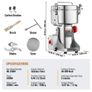 2500g Electric Grain Mill Grinder, High Speed 3400W Commercial Spice Grinders, Stainless Steel Pulverizer Powder Machine, for Dry Grains Spices Cereals Coffee Corn Pepper, Swing Type Image 2