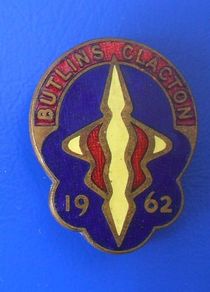 BUTLINS CLACTON 1962 (holiday camp, Essex) - resident camper's enamel badge