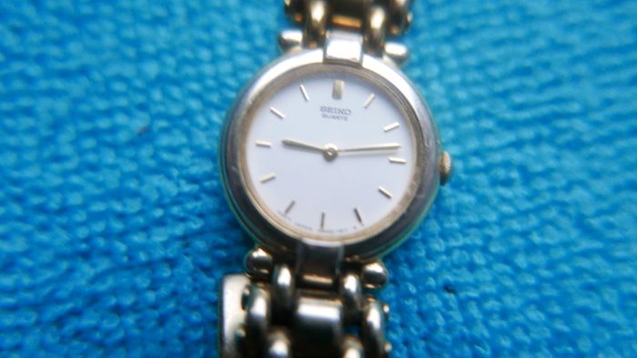 SEIKO Ladies Watch 4N00-371 WP Gold Tone Quartz Analog Ladies Watch