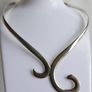 Vintage 1980s Sterling Silver 925 Torque Spiral Collar Necklace 37g Image 5