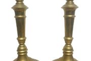 Antique brass candle holders
