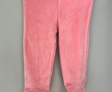Willow by Leigh Tucker Pink velour leggings Sz 3-6 mths EUC