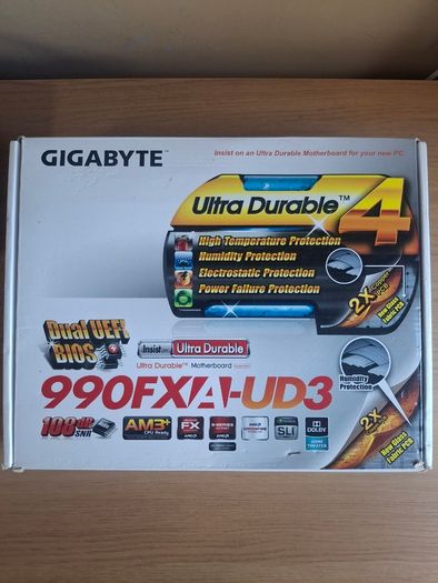 Gigabyte 990FXA  AM3+ motherboard, 16GB DDR3, 2 x AMD FX8350 CPUs, CPU cooler