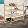 4 TIER Bamboo Shoe Rack,100% Natural & Renewable, Super Strong Heavy Duty Durable Wooden Shoe Rack Stand Storage Organiser (4 Tier (L71 x W33 x H68 cm) FREE POSTAGE Image 6