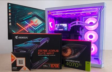 Pro Gaming Custom Pc 9950x3d Ddr5 4070ti