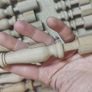 Job lot of hand turned timber finials and spindles Image 7