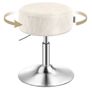 Dressing Table Stool, Height Adjustable Makeup Vanity Stool, 360?Swivel, PU Upholstery, Thick Cushion, for Bedroom, Kitchen, Dining Room, Modern, Cream White Image 2