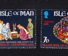 1981 Isle of Man Christmas 81 Commemorative Stamps Mint Never Hinged (MNH)