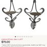 Pair of Wrought Iron/Crystal Candle Holder Image 6