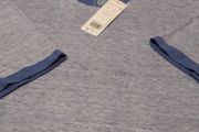 F&amp;F Original Men's XXL Speckled Light Blue T-Shirt with Dark Blue Trim  (Brand New &amp; Tagged)