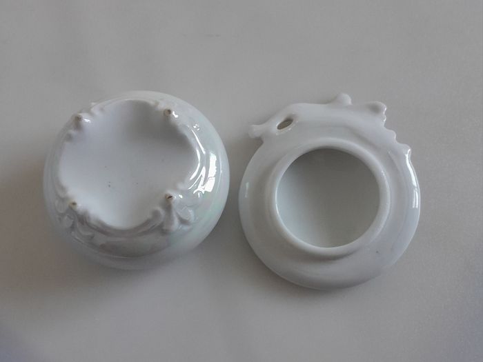 TRINKET POT - Porcelain  - Floral Design