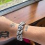 Iced Out Cuban Link Clover Bracelet 8 Inch Image 7