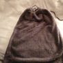 Grey Teddy fleece drawstring bag Image 2
