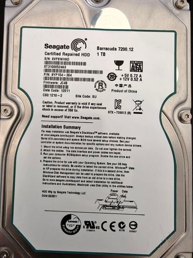 3.5" Hdd 1tb