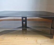 free glass tv table
