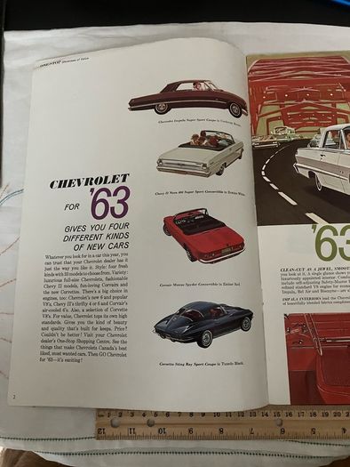 Car brochures. USA and Canada of USA manufacturers. GM, Ford etc.