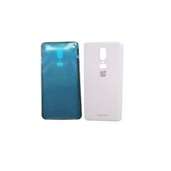 For OnePlus 6 1+6  Rear Battery Cover Back Glass Panel White & Adhesive - FHTOP6BCW