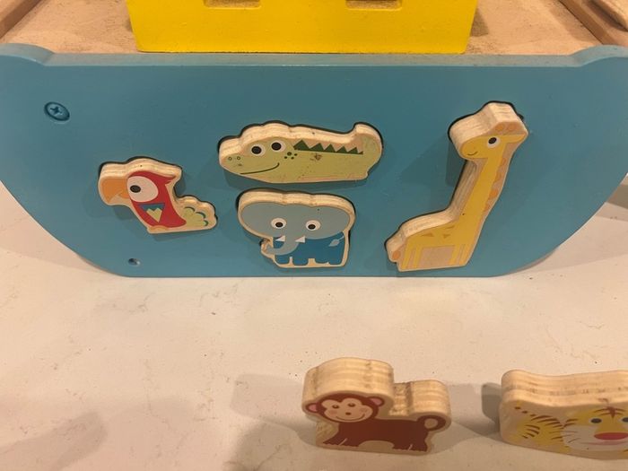 Beautiful Wooden Noah's Arc Shape Sorter