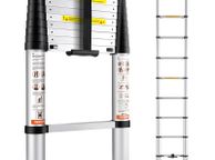 main image for ad Telescoping Ladder, 10.5 FT Aluminum One-button Retraction Collapsible Extension Ladder, 375 LBS Capacity with Non-slip Feet, Portable Multi-purpose Compact Ladder for Home, RV, Loft, ANSI Liste   3.2 M  FREE DELIVERY