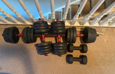 Adjustable Dumbbell Barbell WeigSet