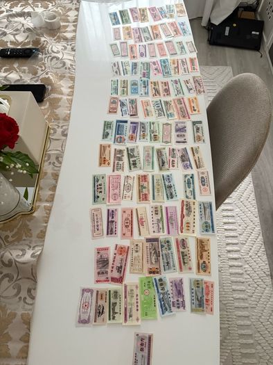 101 PCS Food Coupon, China Different Real Food Banknotes, Mix Grade Lot Chinese Old Rice Bill Meat Banknote Stamp, Rare 1965-1991