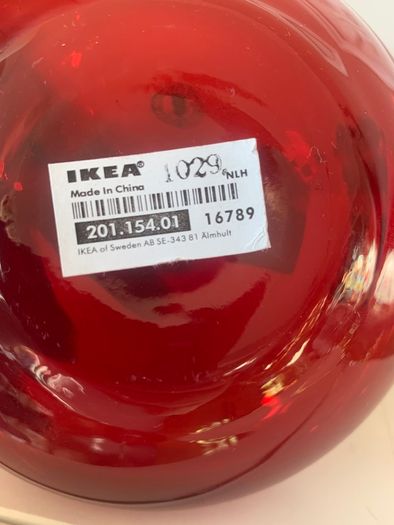 IKEA Salong Cranberry Ruby Red Glass