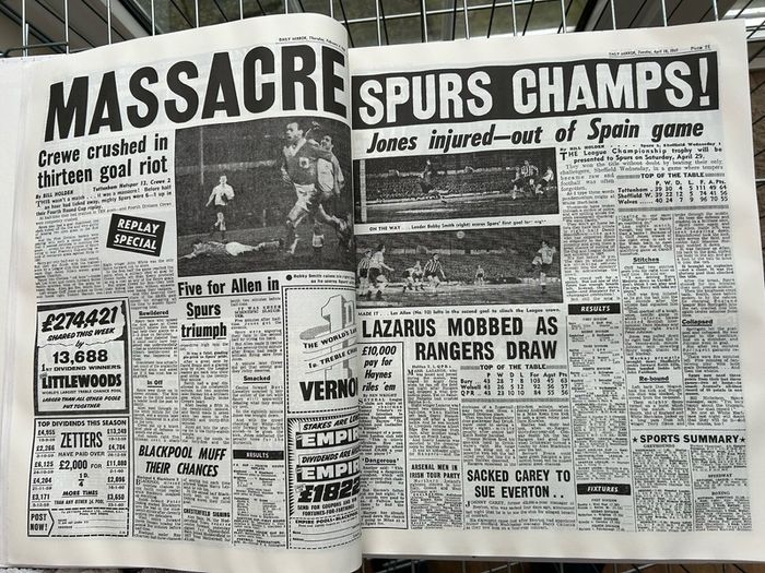 Tottenham Hotspurs Newspaper Articles History