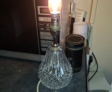 2 Large Cut-Glass Lamps for Sale Price is for 1, Postage Available or Collection, Measurements are in the photos, both are working grand with long leads