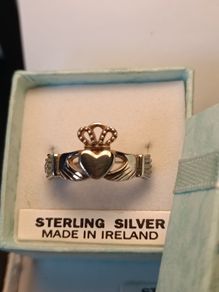 High Quality Solid Heavy Sterling Silver Claddagh Ring