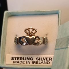 High Quality Solid Heavy Sterling Silver Claddagh Ring
