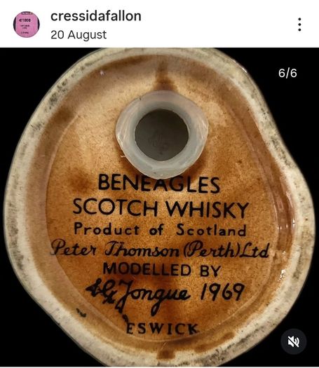 Highly collectable Beneagles Scotch Whisky decanter (empty) in the form of an eagle,
