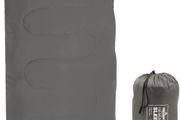 Camping Insulation 26700 Single Envelope Sleeping Bag | 2 Season | Full Length Dual Zip | Grey &amp; Orange | Packs Down Tight | 170cm x 75cm (FREE POSTAGE)
