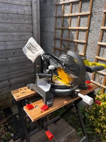 RYOBI EMS190DC 18V One+ Mitre Saw + Workmate