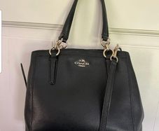 Coach black leather handbag