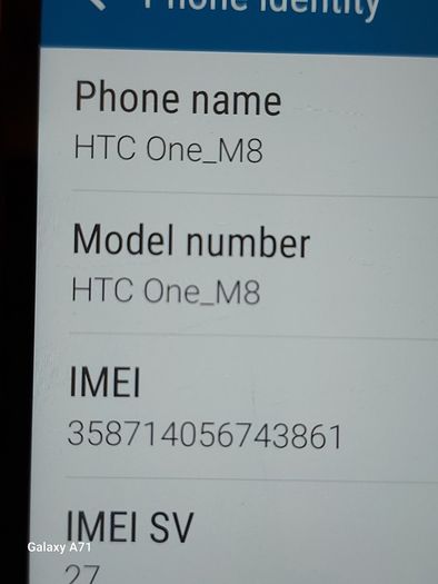 HTC One-M8, 1.8GB Ram, 16GB HDD, O2 network I think, working fine, Does show wear