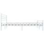 Bed Frame White Metal 180x200 cm Image 4