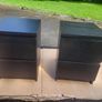 2 Black Bedside Lockers (Ikea) Image 2