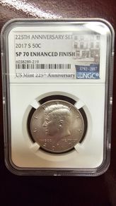 2017 S Kennedy Half Dollar SP70 Enhanced Finish 225th Anniversary NGC