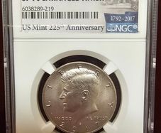 2017 S Kennedy Half Dollar SP70 Enhanced Finish 225th Anniversary NGC