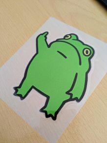 Sticker Frog Reflective Vinyl Waterproof