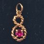 Vintage 9ct  gold ruby pendant Image 4