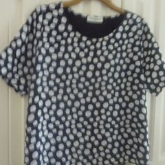 Carolyn Donnelly  polka dot top PENDING