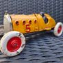 Vintage Heavy Cast Iron Race Car Image 9