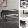 Shoe Bench with Cushion, Storage Bench with Padded Seat, Metal Shoe Racks and Fabric Drawers Image 3
