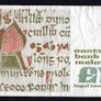 1989 Ireland IR1 Queen Medb (Maeve) Banknote Series B. Note issued 17/07/89. Serial number BAK311477 Image 2